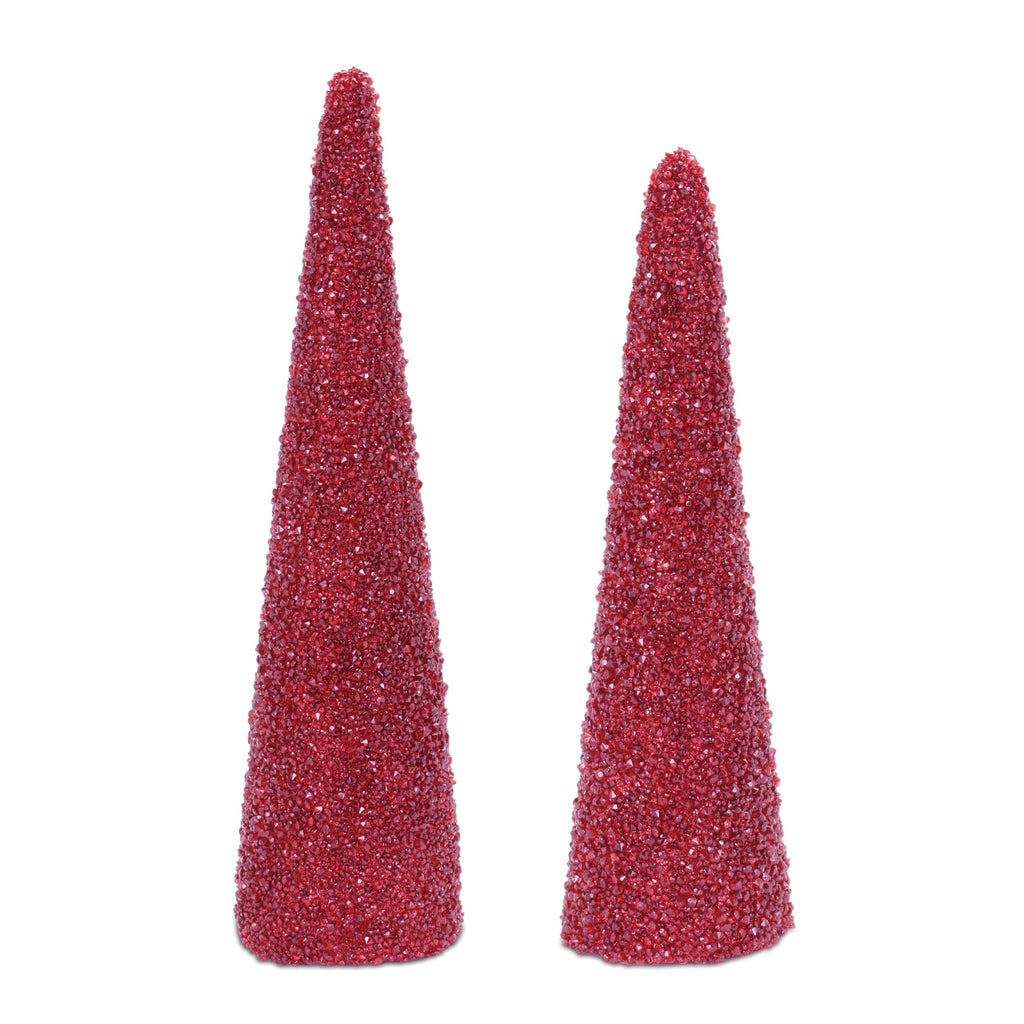 Beaded Cone Tree (Set of 2)