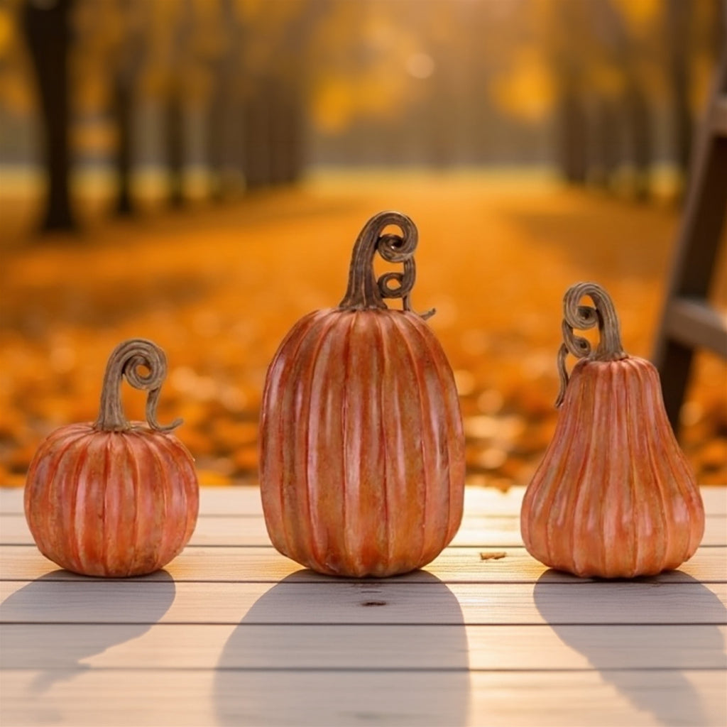 Decorative Harvest Pumpkin (Set of 3)