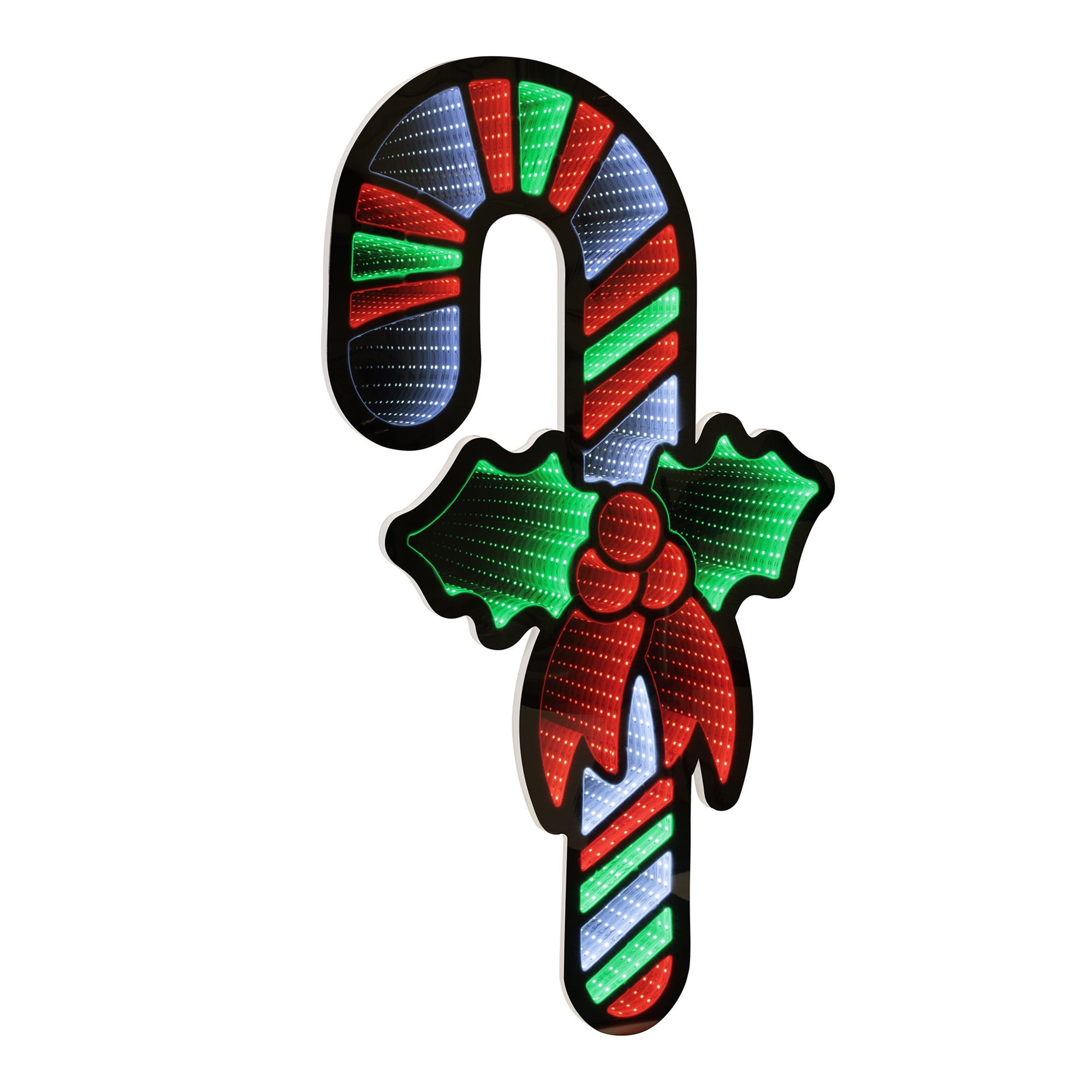 Hanging Candy Cane with Holly Ekkolight 35"H
