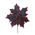 Plaid Poinsettia Stem (Set of 2)