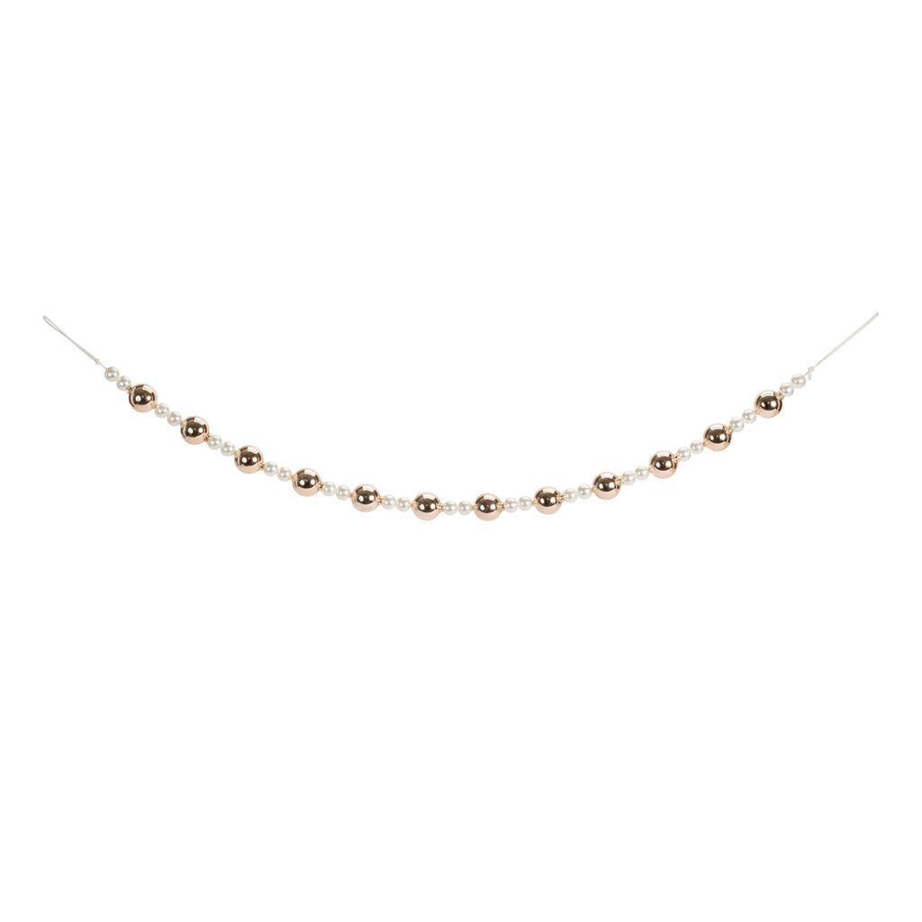 Pearl and Glass Ball Garland 32"