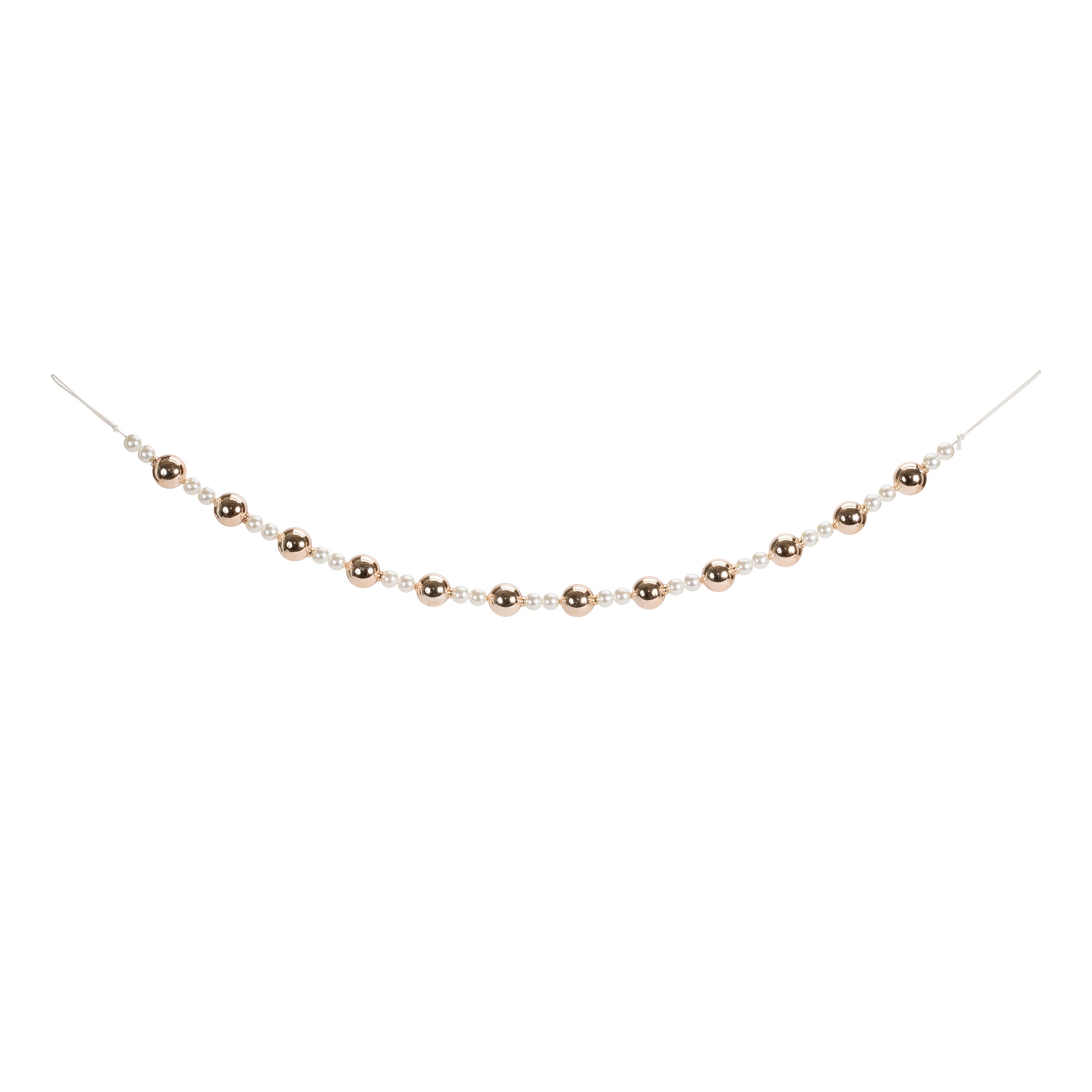 Pearl and Glass Ball Garland 32"