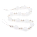 White and Pearl Glass Ball Garland 32"