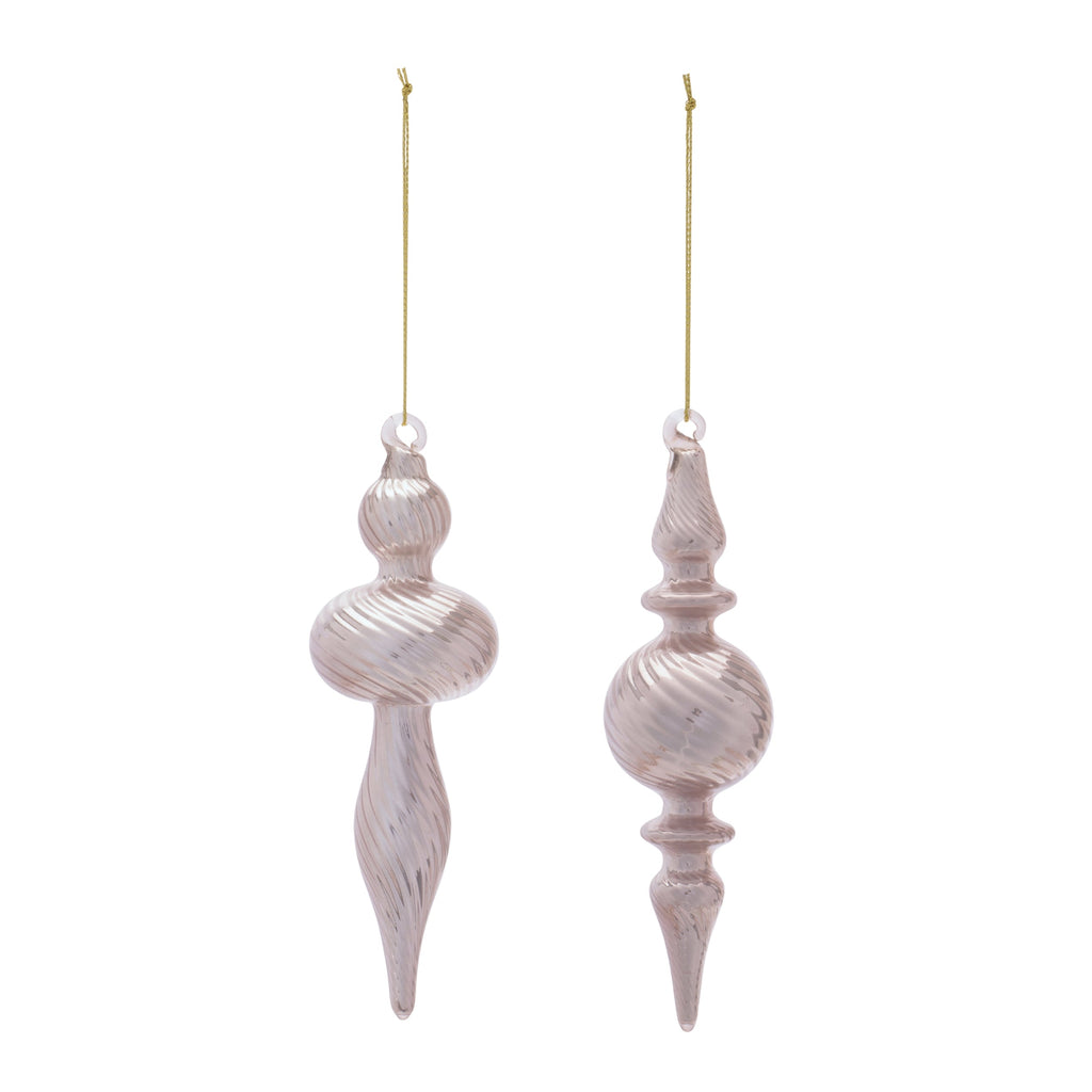 Glass Finial Ornaments (Set of 12)