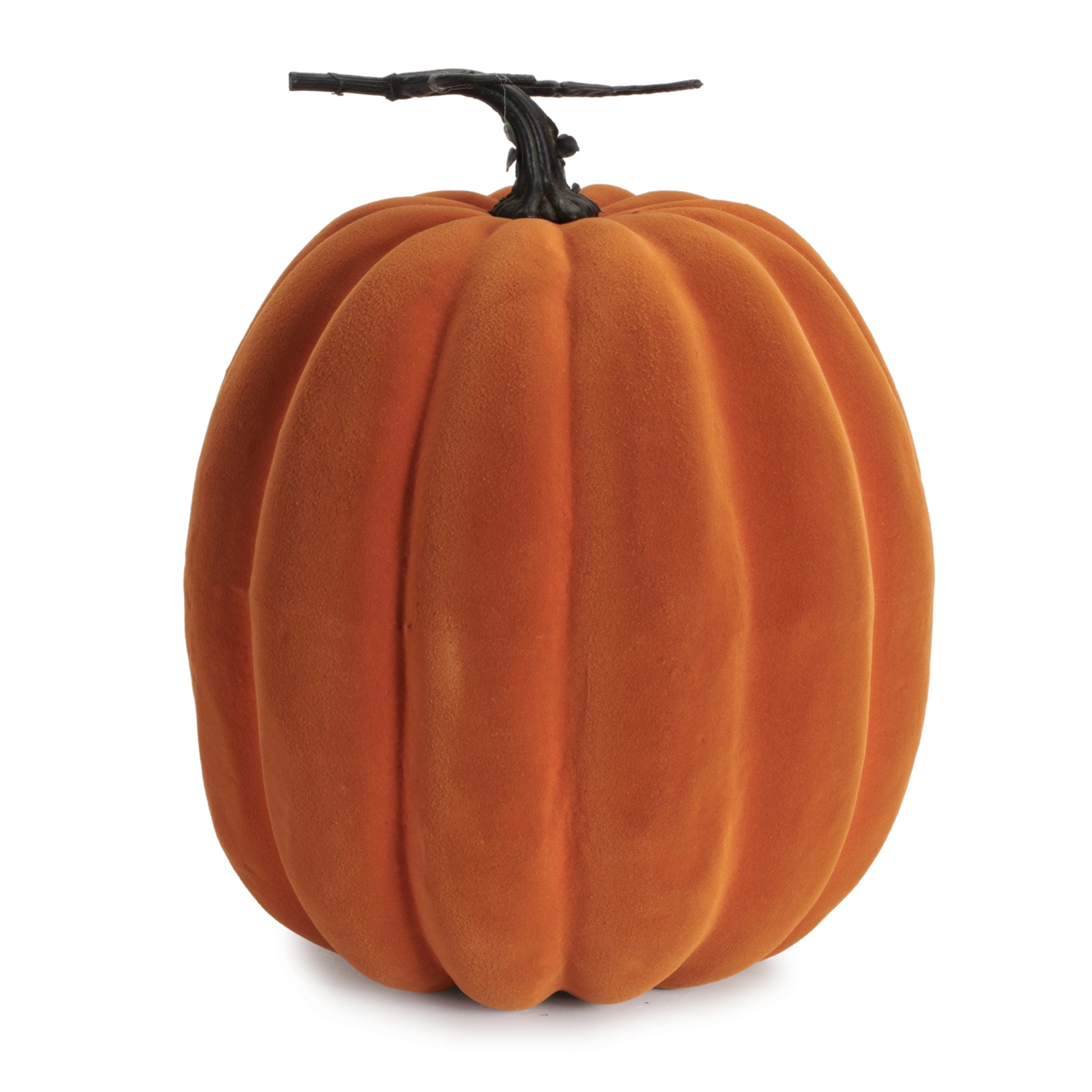 Velvet Textured Pumpkin Accent Set (Set of 2)
