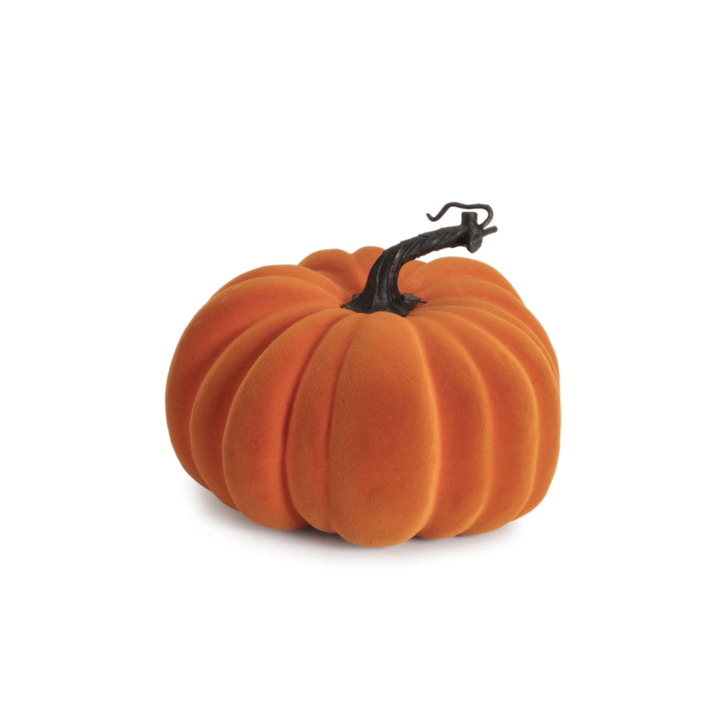 Velvet Textured Pumpkin Accent Set (Set of 2)