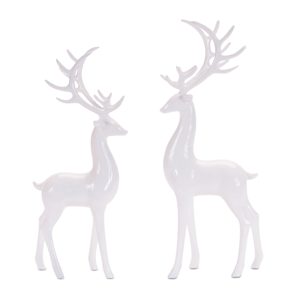 Standing Winter Deer Figurines (Set of 2)