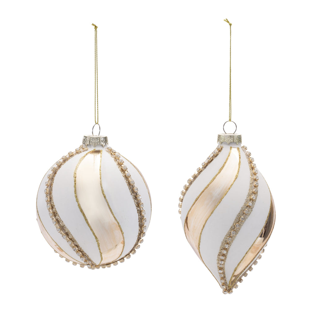 Glass Round Ornaments (Set of 6)