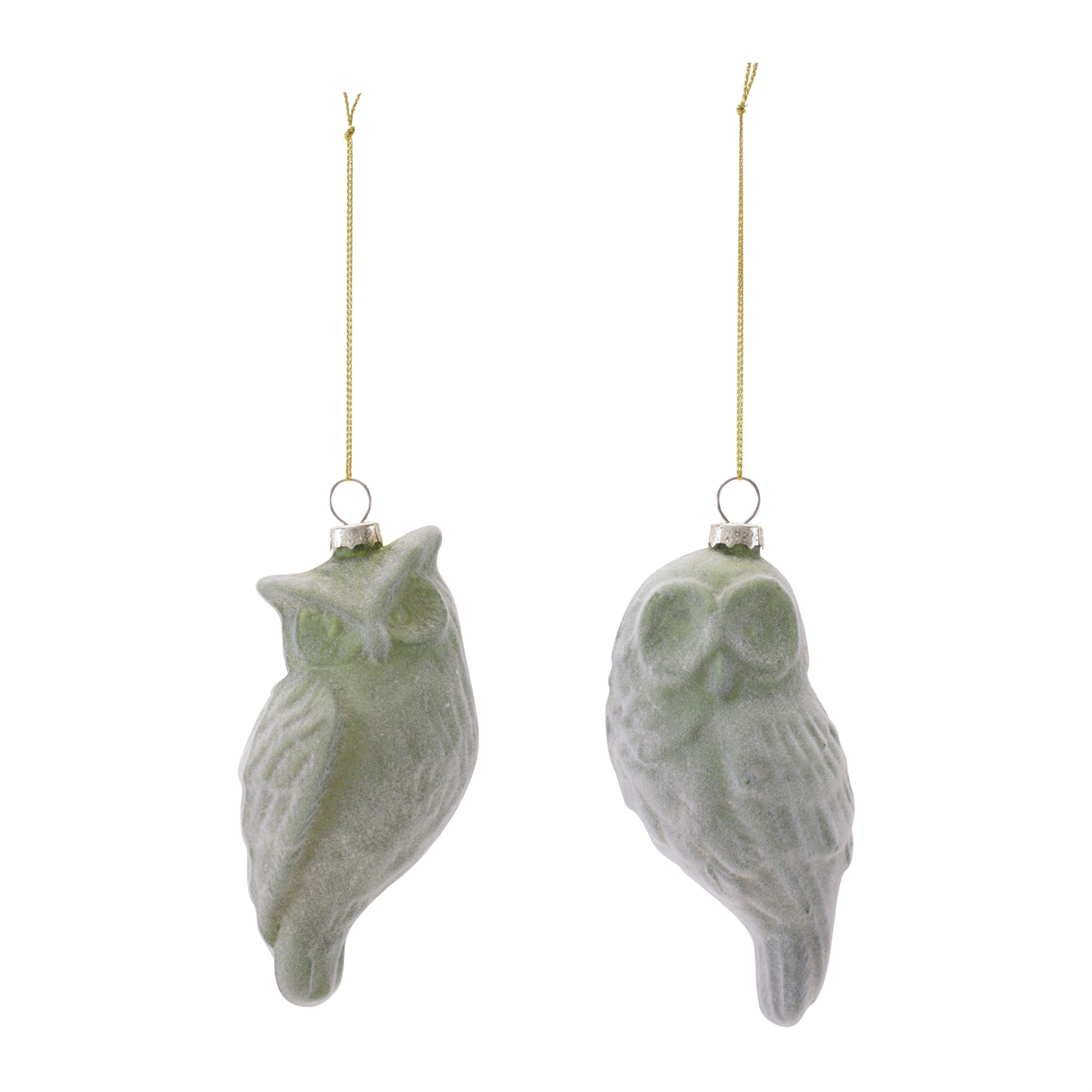 Glass Owl Ornaments (Set of 12)