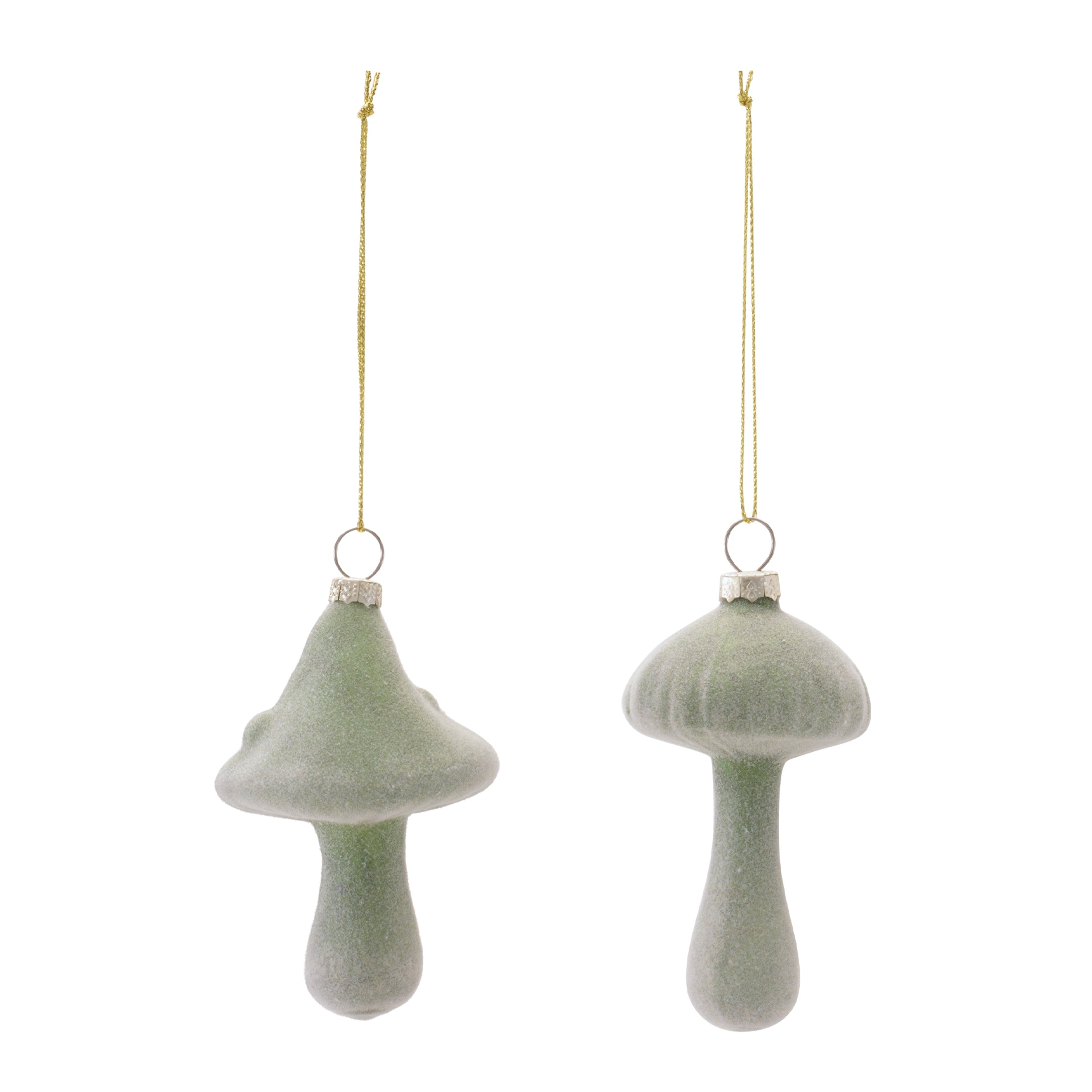 Glass Mushroom Ornaments (Set of 12)