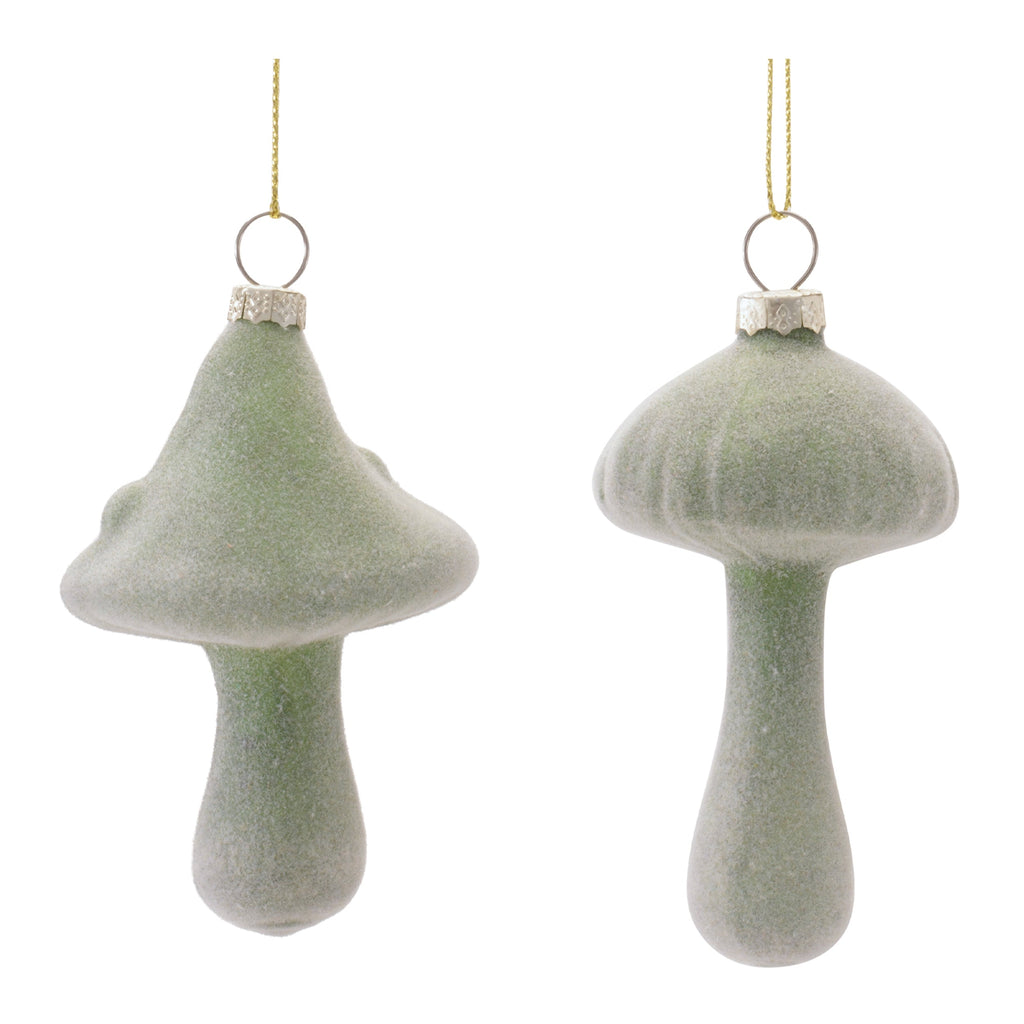 Glass Mushroom Ornaments (Set of 12)