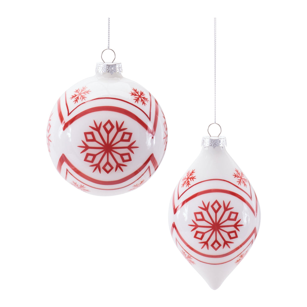 Glass Holiday Ornaments (Set of 6)