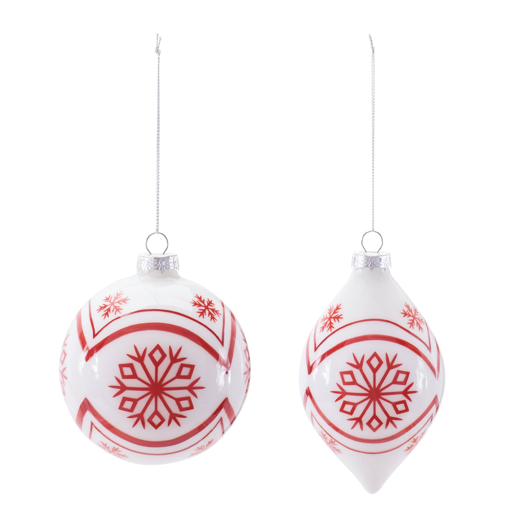 Glass Holiday Ornaments (Set of 6)