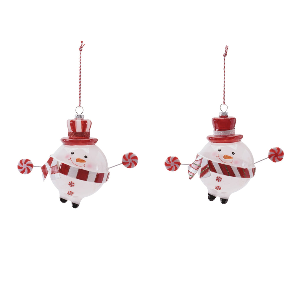 Snowman & Candy Ornament Set (Set of 6)