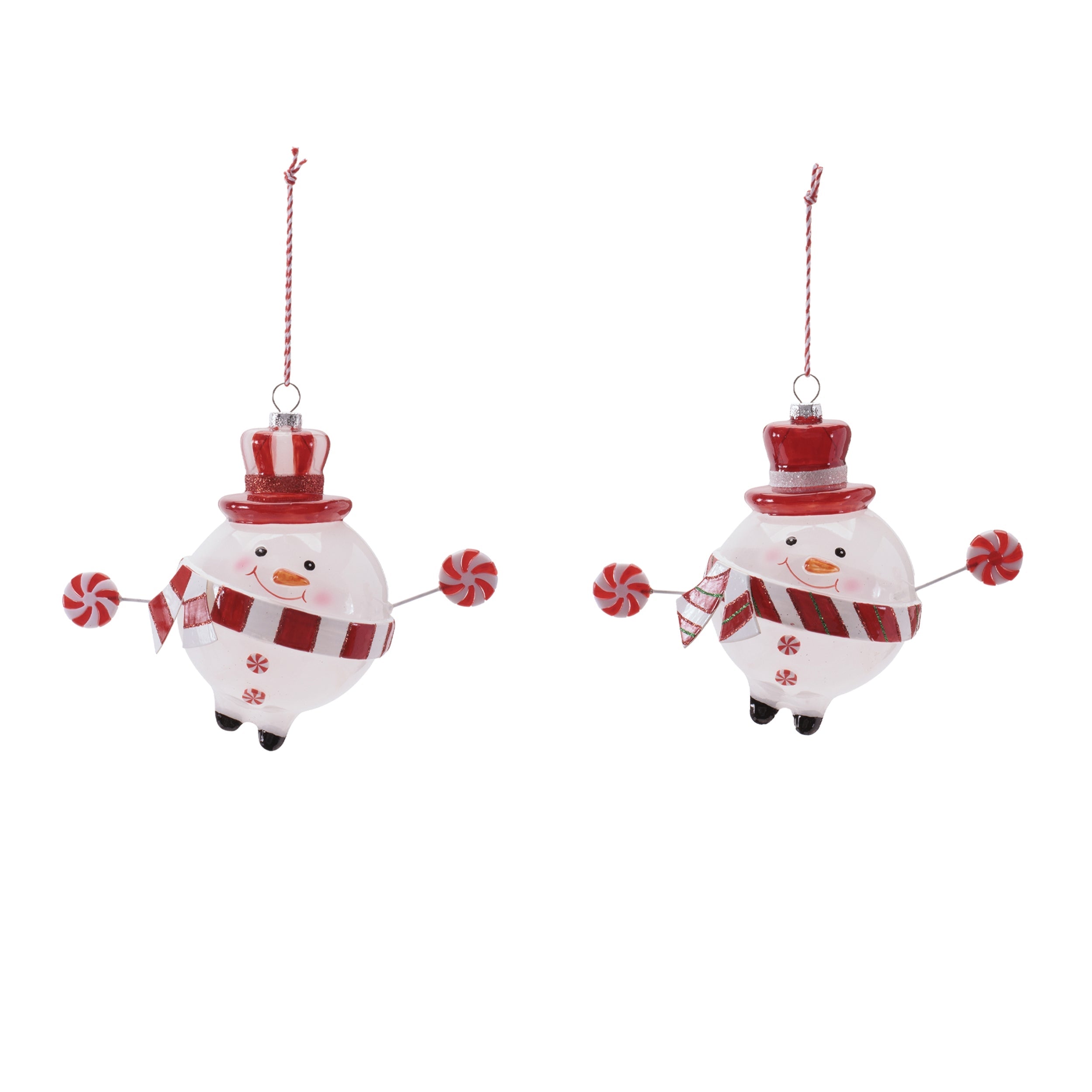 Snowman & Candy Ornament Set (Set of 6)