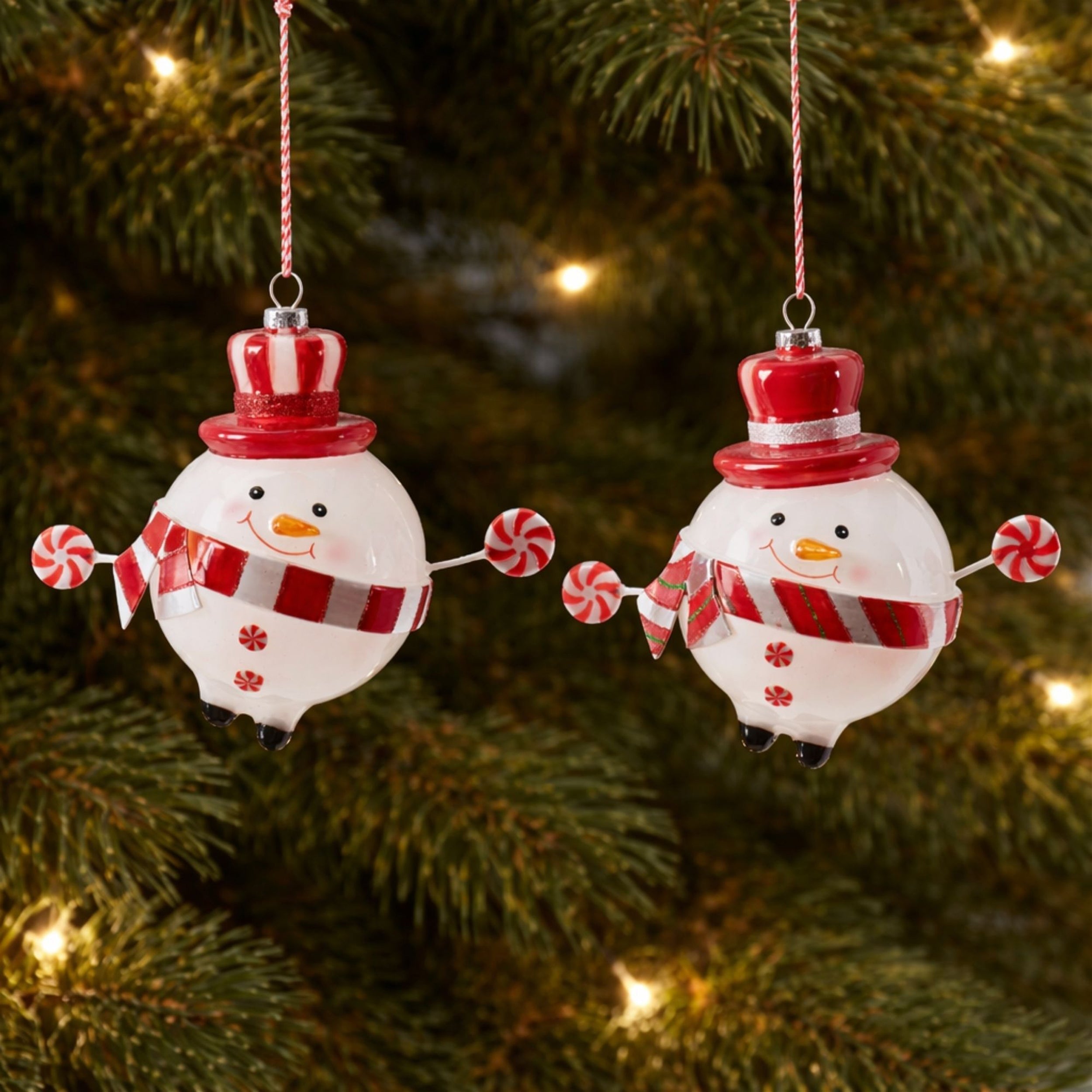 Snowman & Candy Ornament Set (Set of 6)