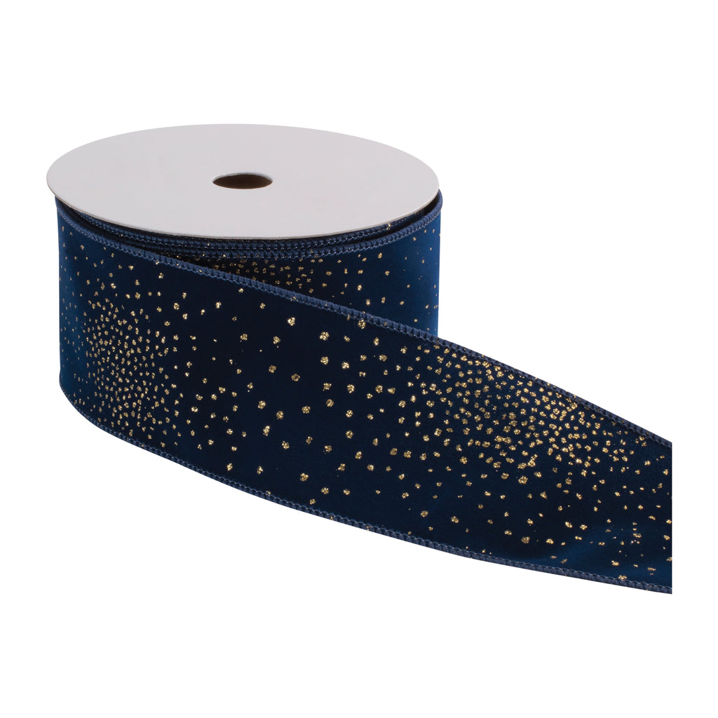 Speckled\ Wired Polyester Ribbon 2.5" x 10 Yds.