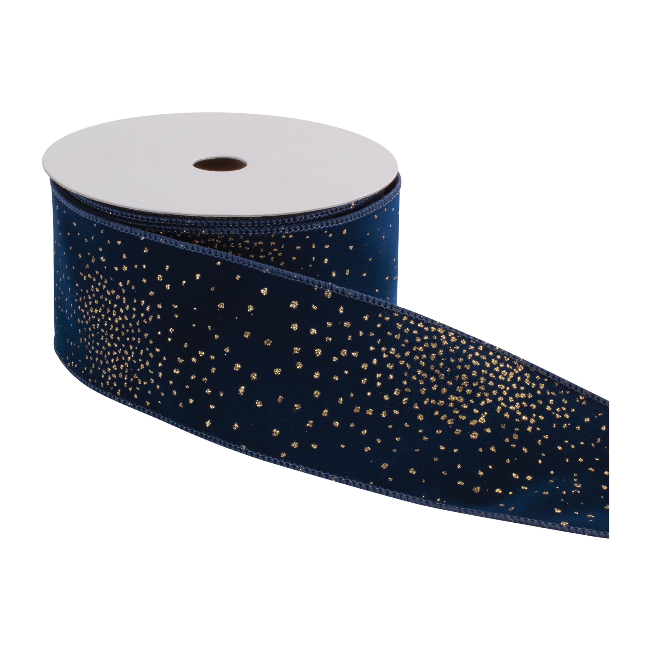 Speckled\ Wired Polyester Ribbon 2.5" x 10 Yds.