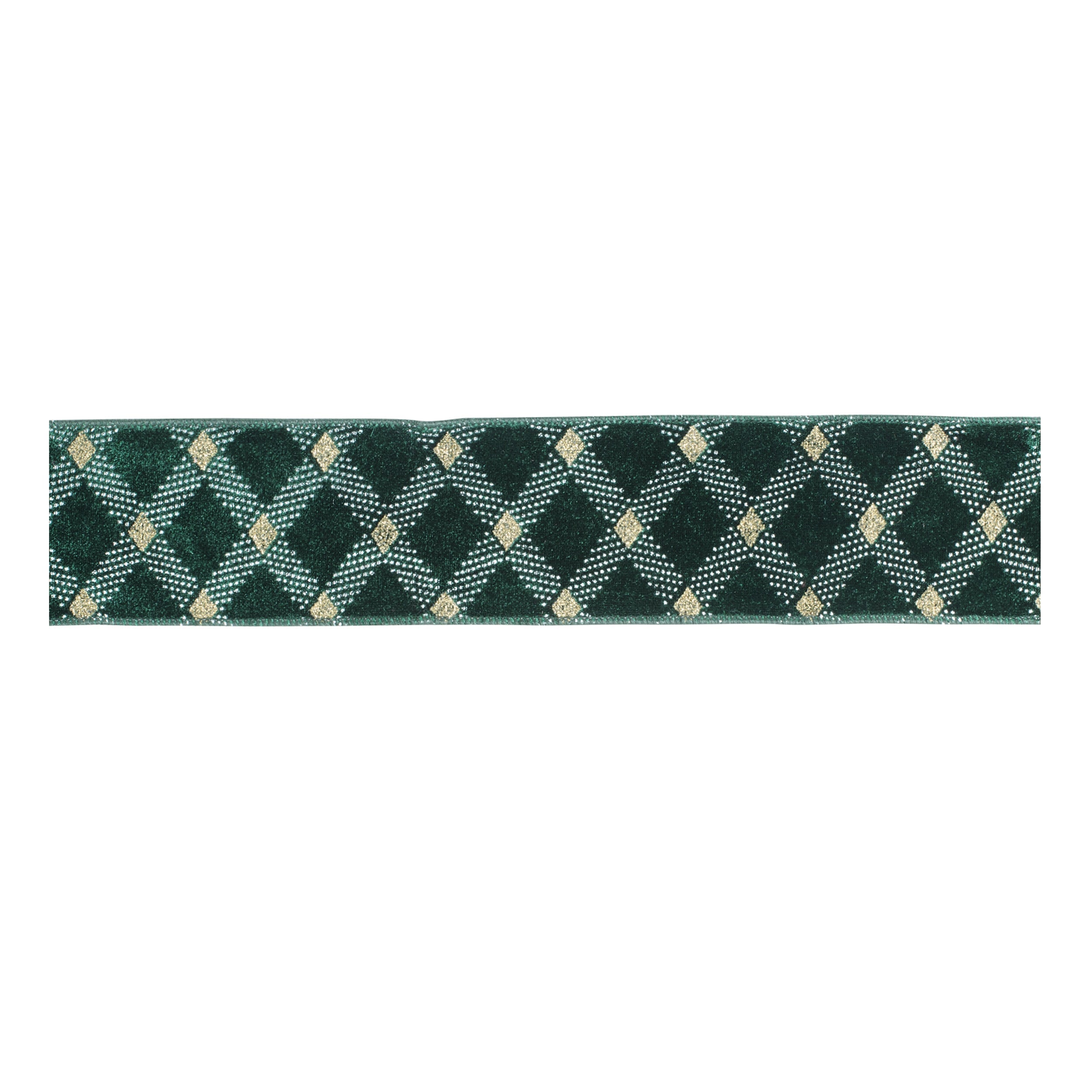 Diamond Lattice Wired Nylon/Polyester Ribbon 2.5" x 10 Yds.