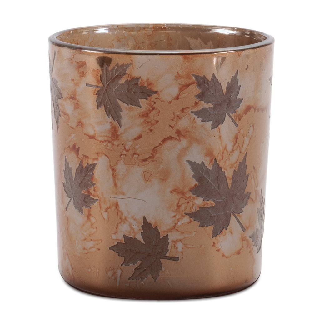 Autumn Leaf Glass Votive Holder (Set of 3)