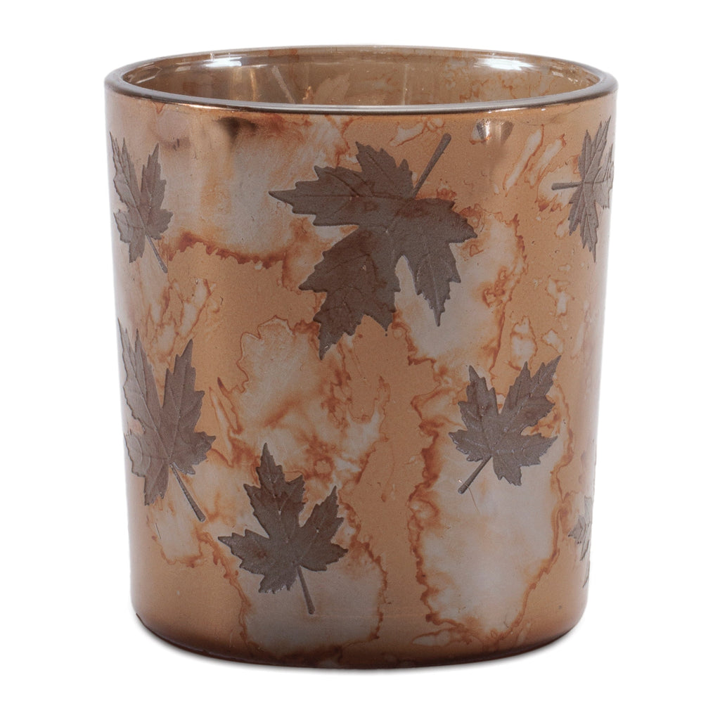 Autumn Leaf Glass Votive Holder (Set of 3)