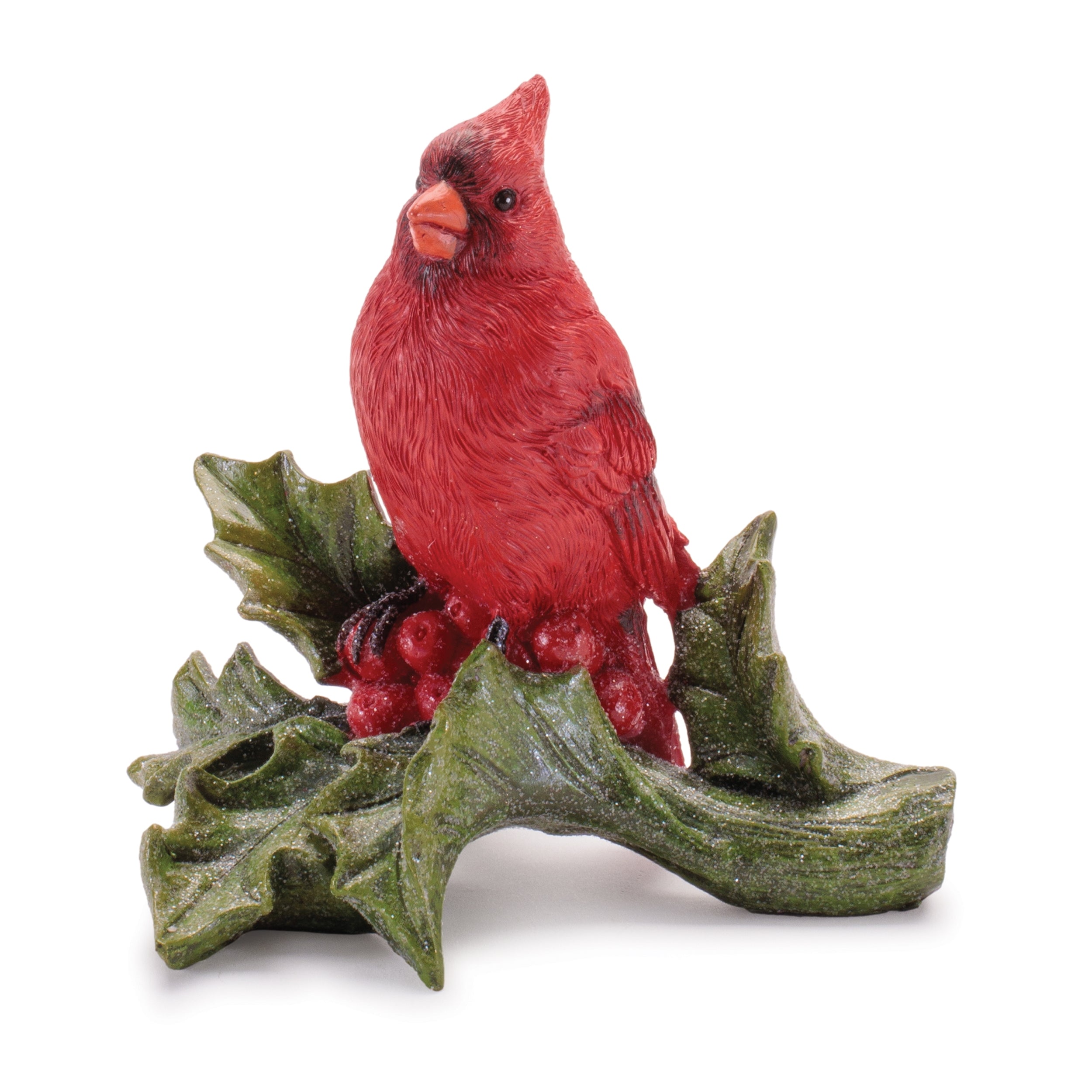 Cardinal Bird on Holly Branch (Set of 2)