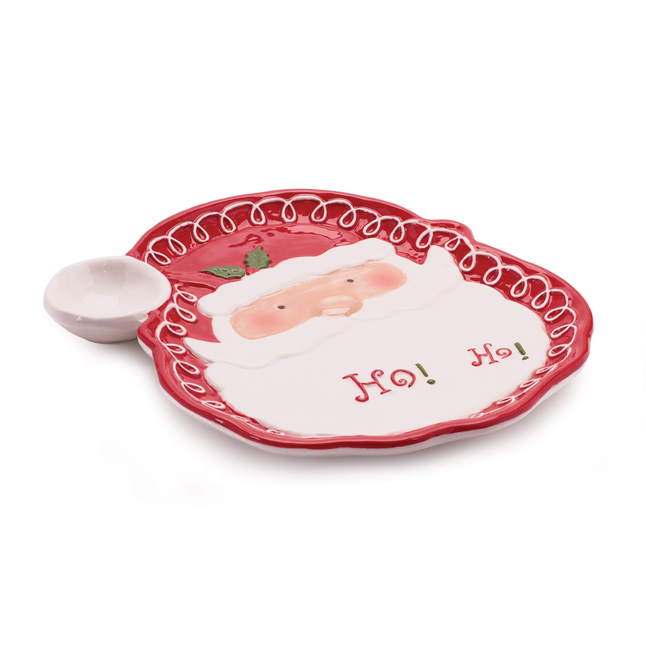 Santa ÒHo Ho HoÓ Ceramic Plate (Set of 2)