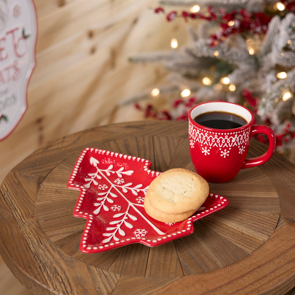 Ceramic Tree Plate (Set of 4)