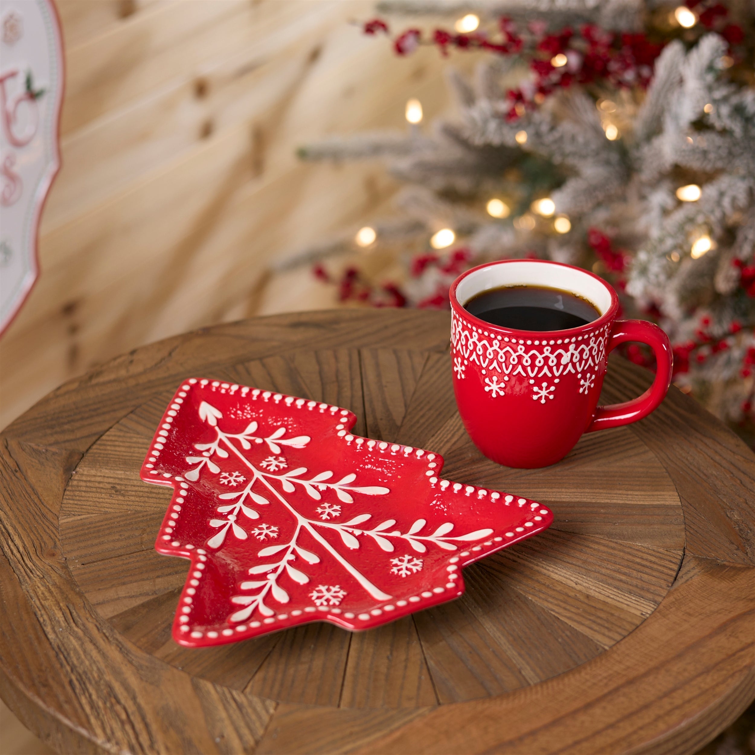 Ceramic Tree Plate (Set of 4)