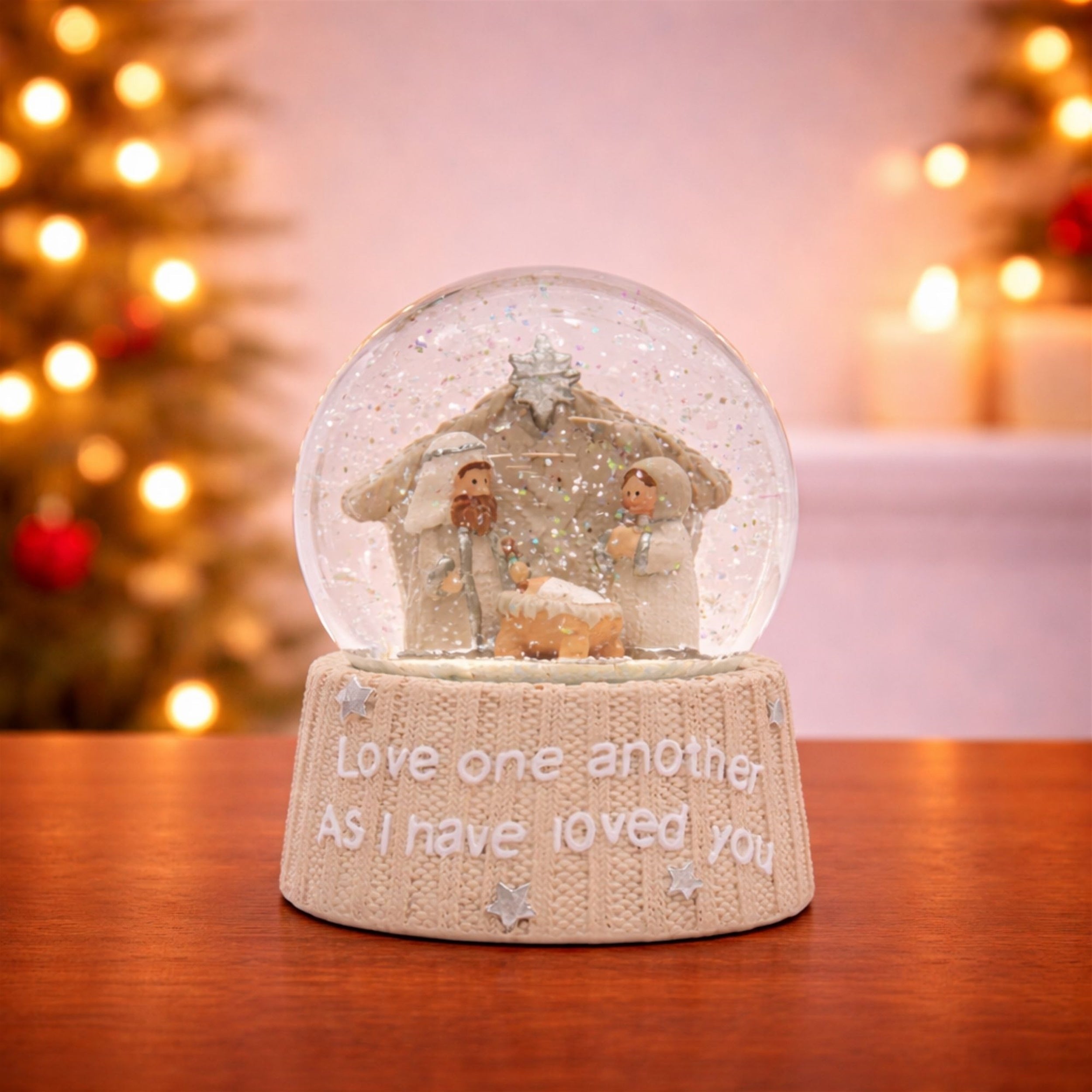 Holy Family Nativity Snow Globe