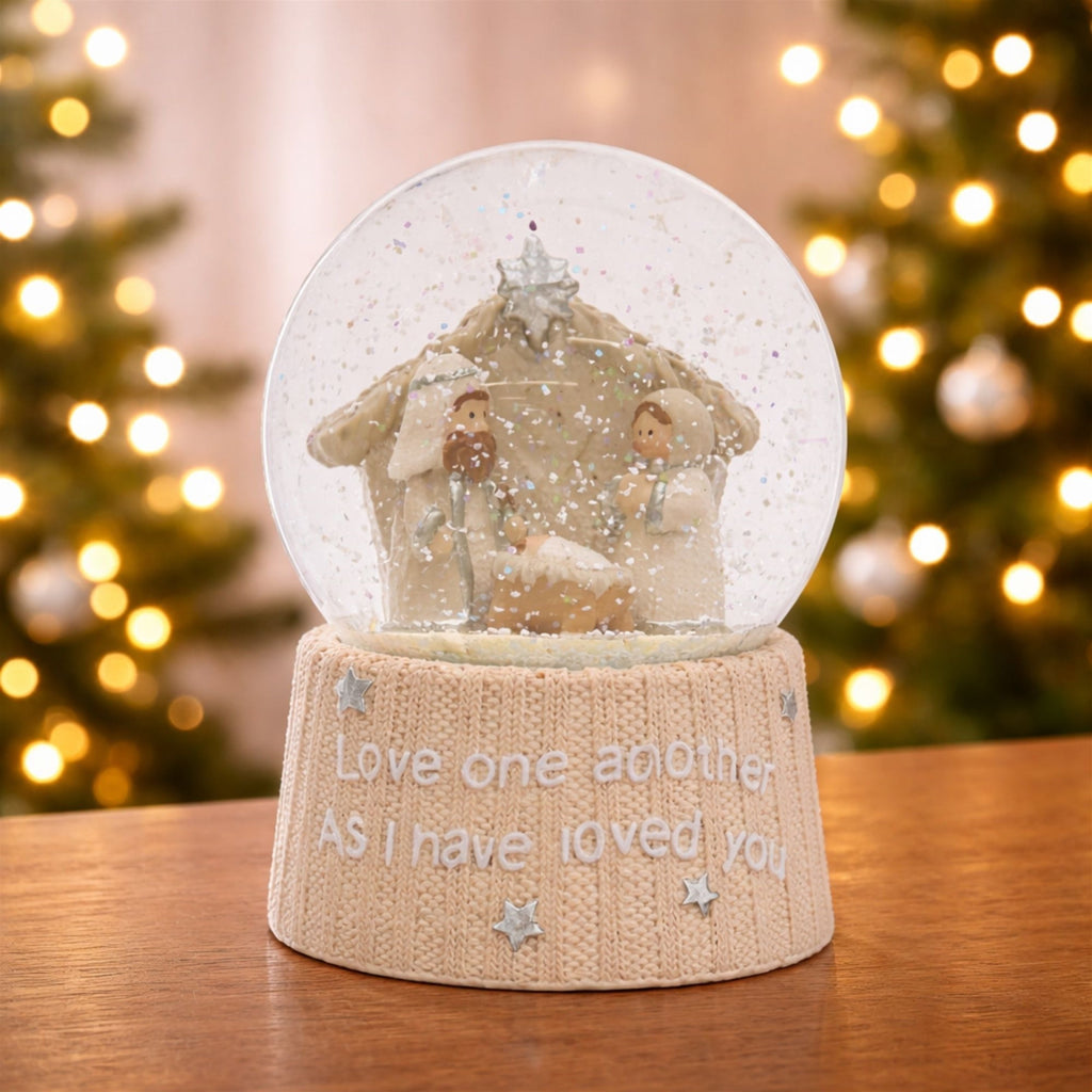 Holy Family Nativity Snow Globe