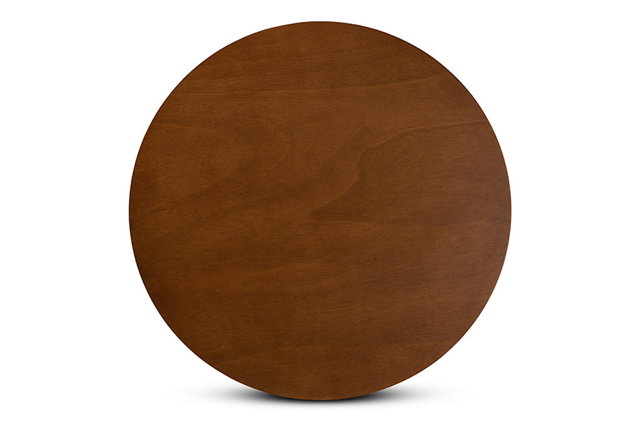 Baxton Studio Adara Modern and Contemporary Grey Fabric Upholstered and Walnut Brown Finished Wood 5-Piece Dining Set
