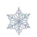 LED Hanging Tinsel Snowflake 31.5"H