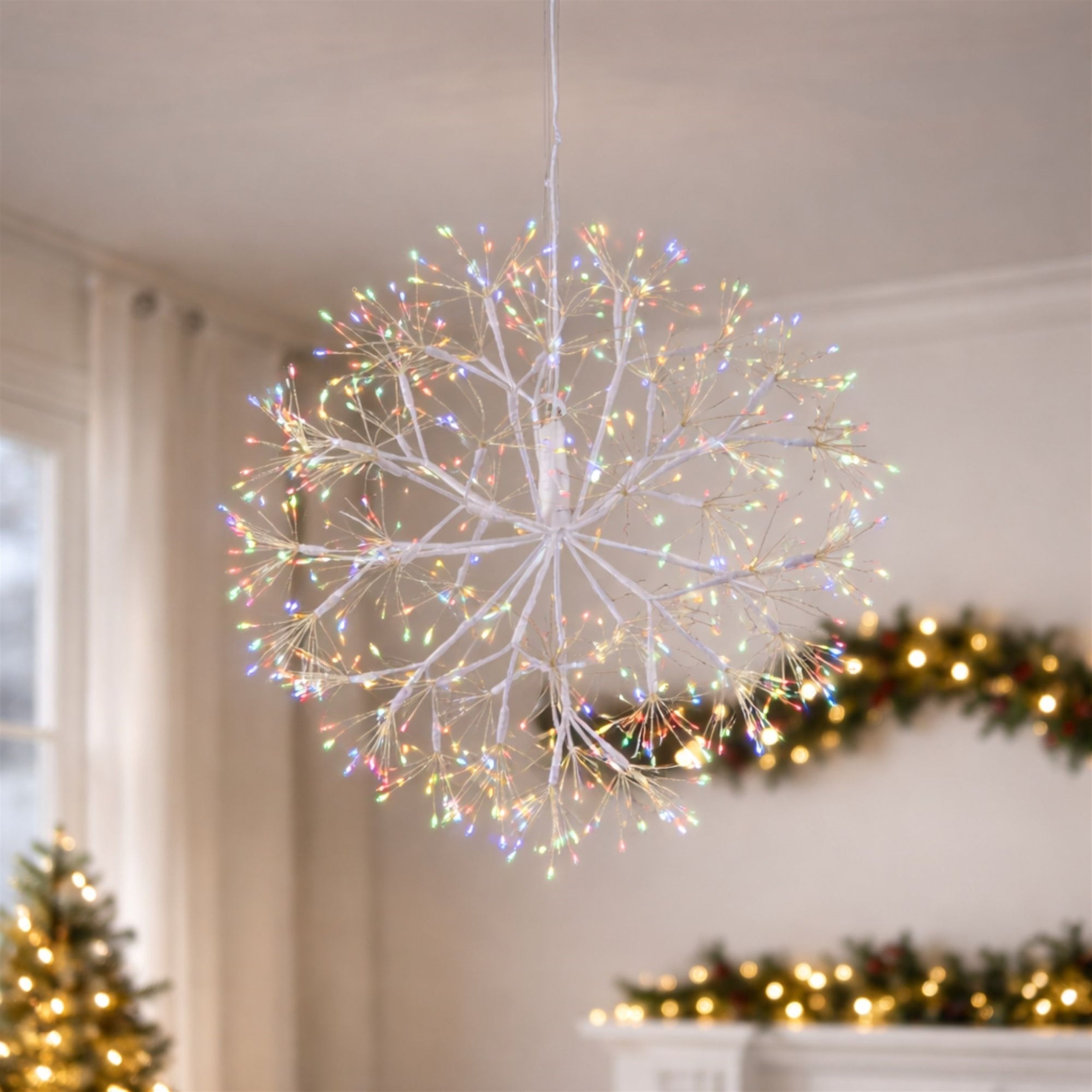 Multicolor LED Hanging Orb 17.5"D