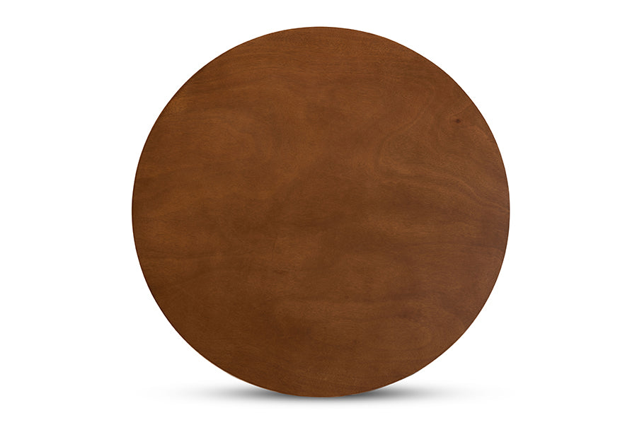 Baxton Studio Callie Modern and Contemporary Grey Fabric Upholstered and Walnut Brown Finished Wood 5-Piece Dining Set