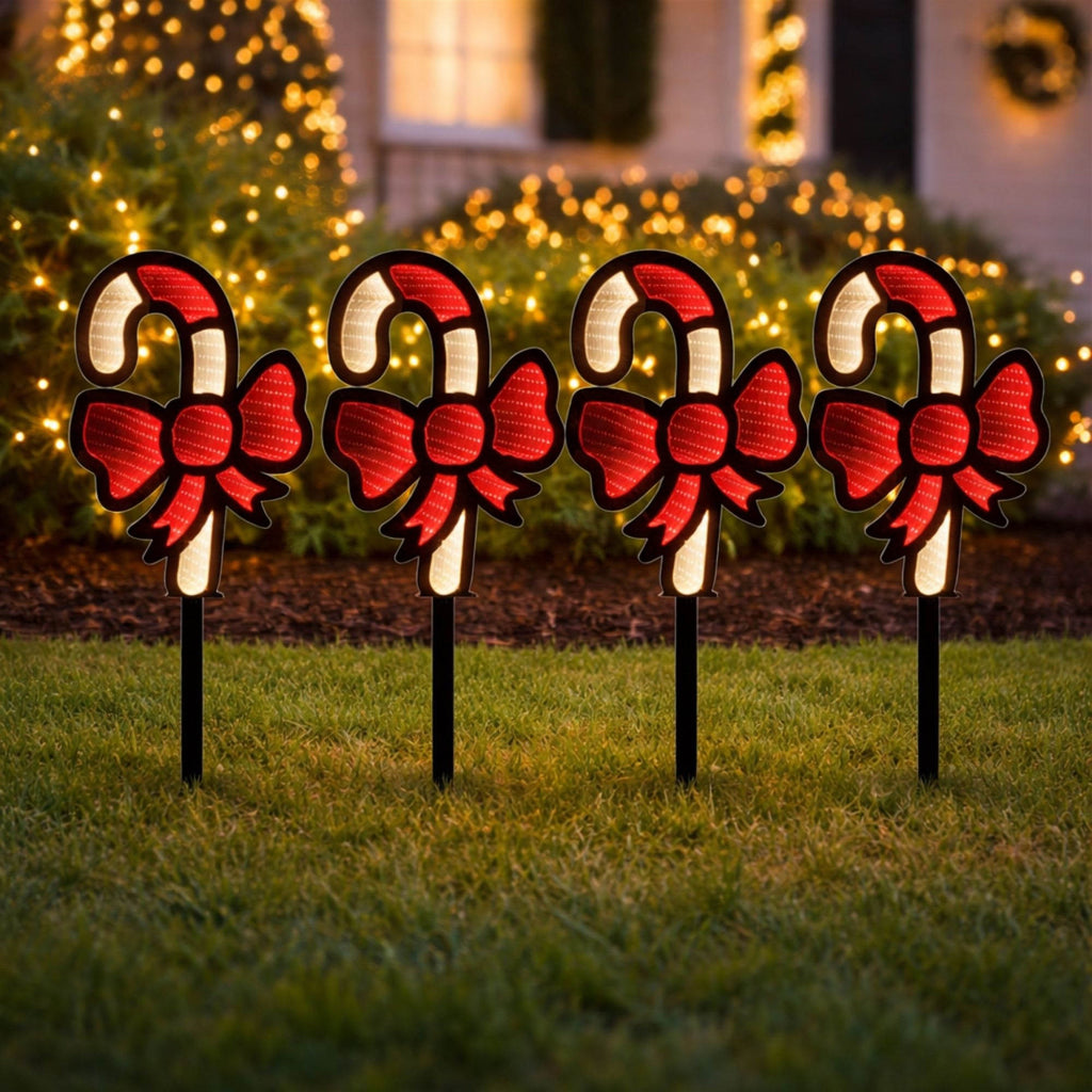 Candy Cane Pathway Light Ekkolight (Set of 4)