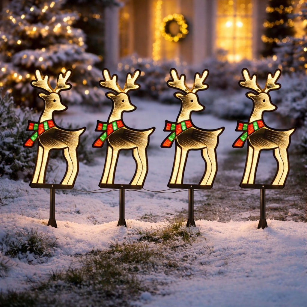 Reindeer Pathway Light Ekkolight (Set of 4)