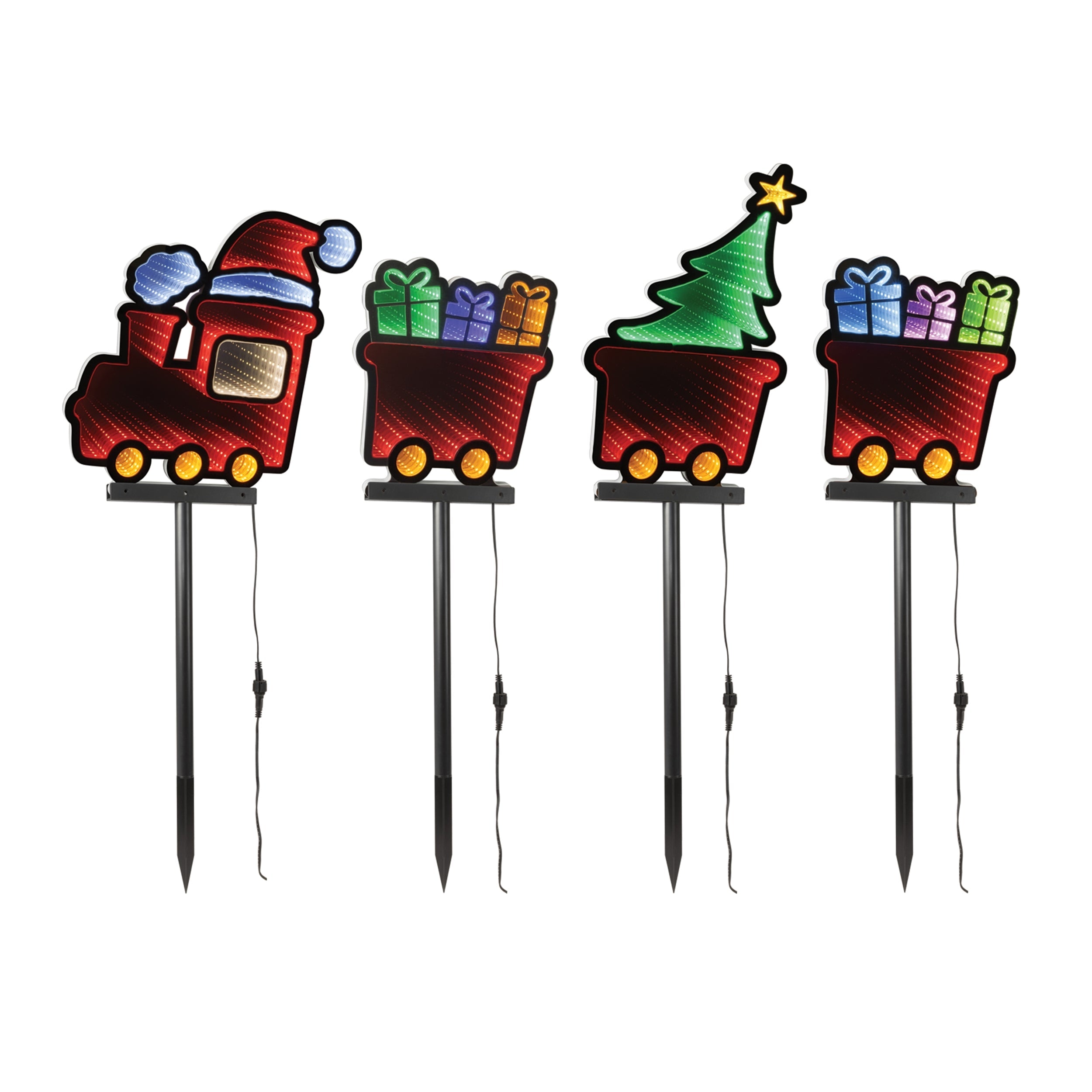 Holiday Train Pathway Light Ekkolight (Set of 4)