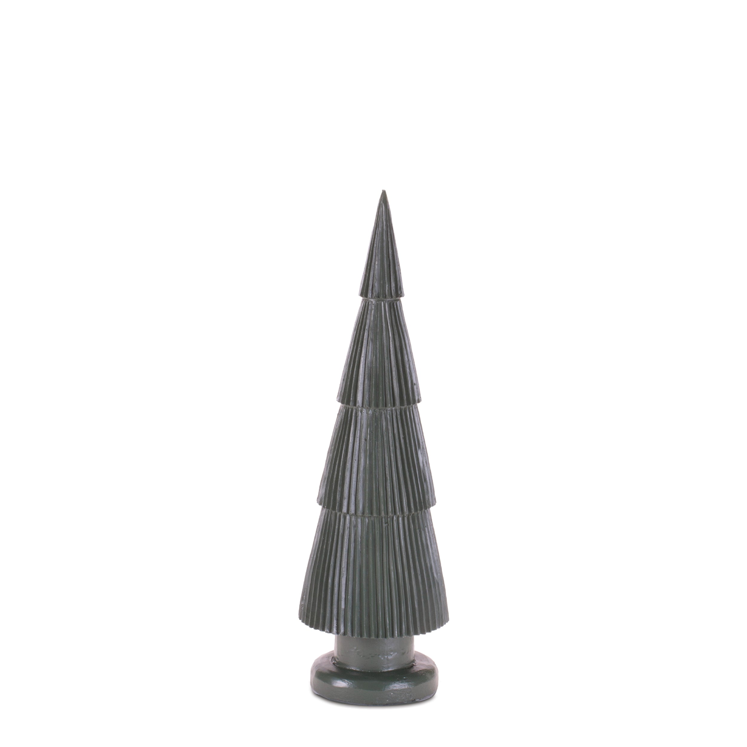 Green Ribbed Resin Christmas Tree (Set of 3)