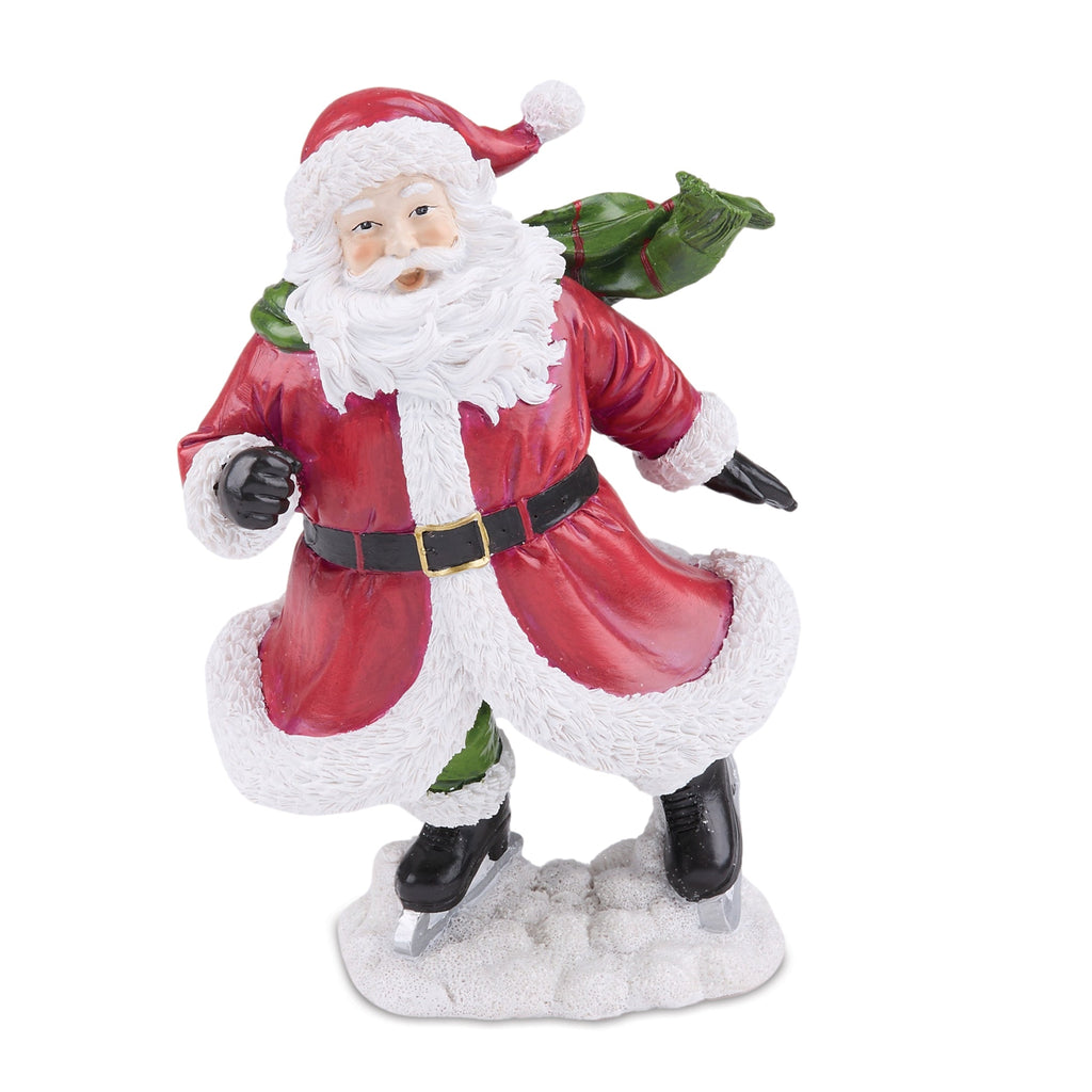 Windy Santa with Cardinal Bird Figurine (Set of 2)