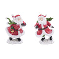Windy Santa with Cardinal Bird Figurine (Set of 2)