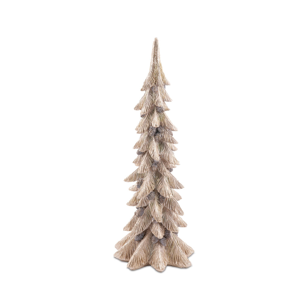 Metallic Pine Tree with Pinecones (Set of 3)