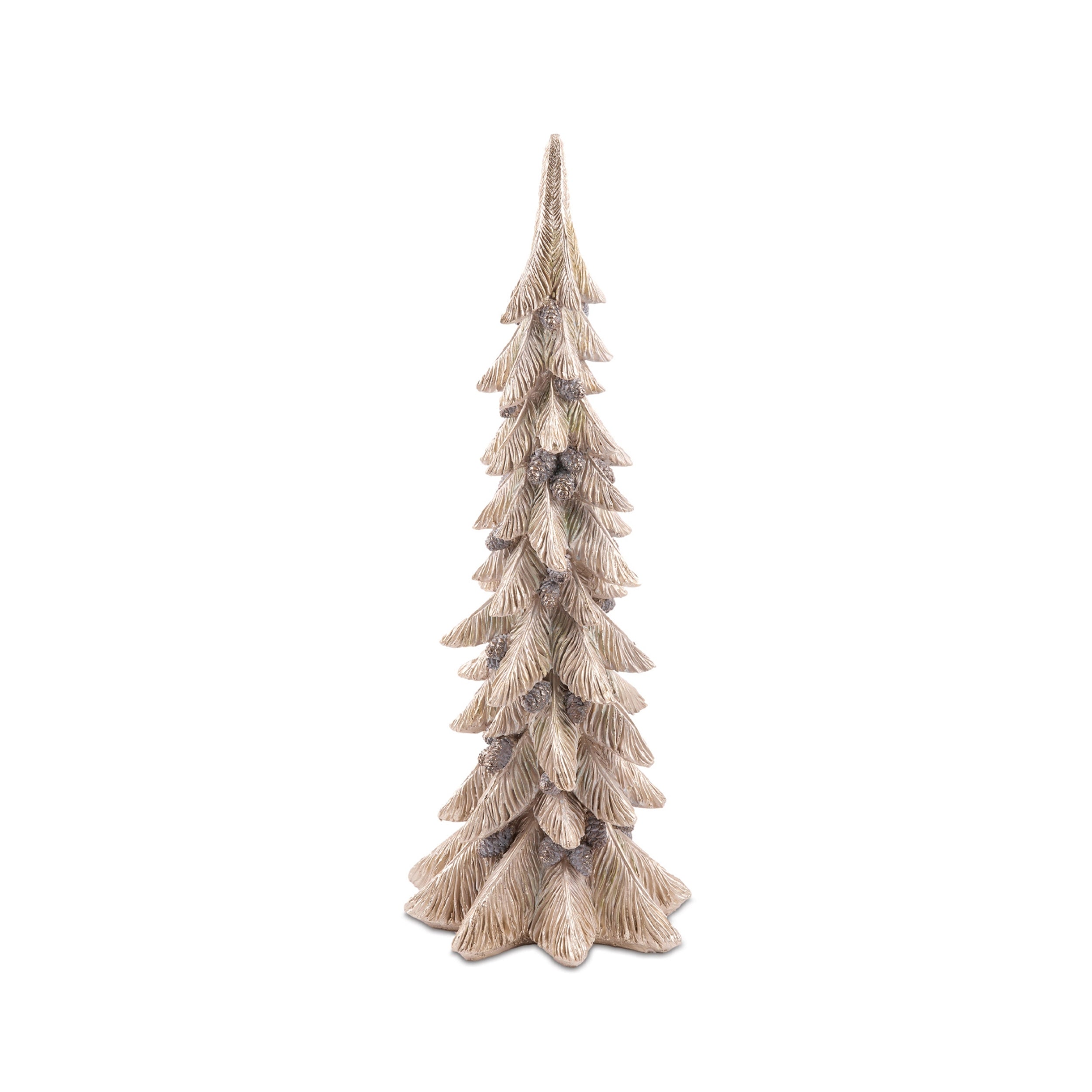 Metallic Pine Tree with Pinecones (Set of 3)
