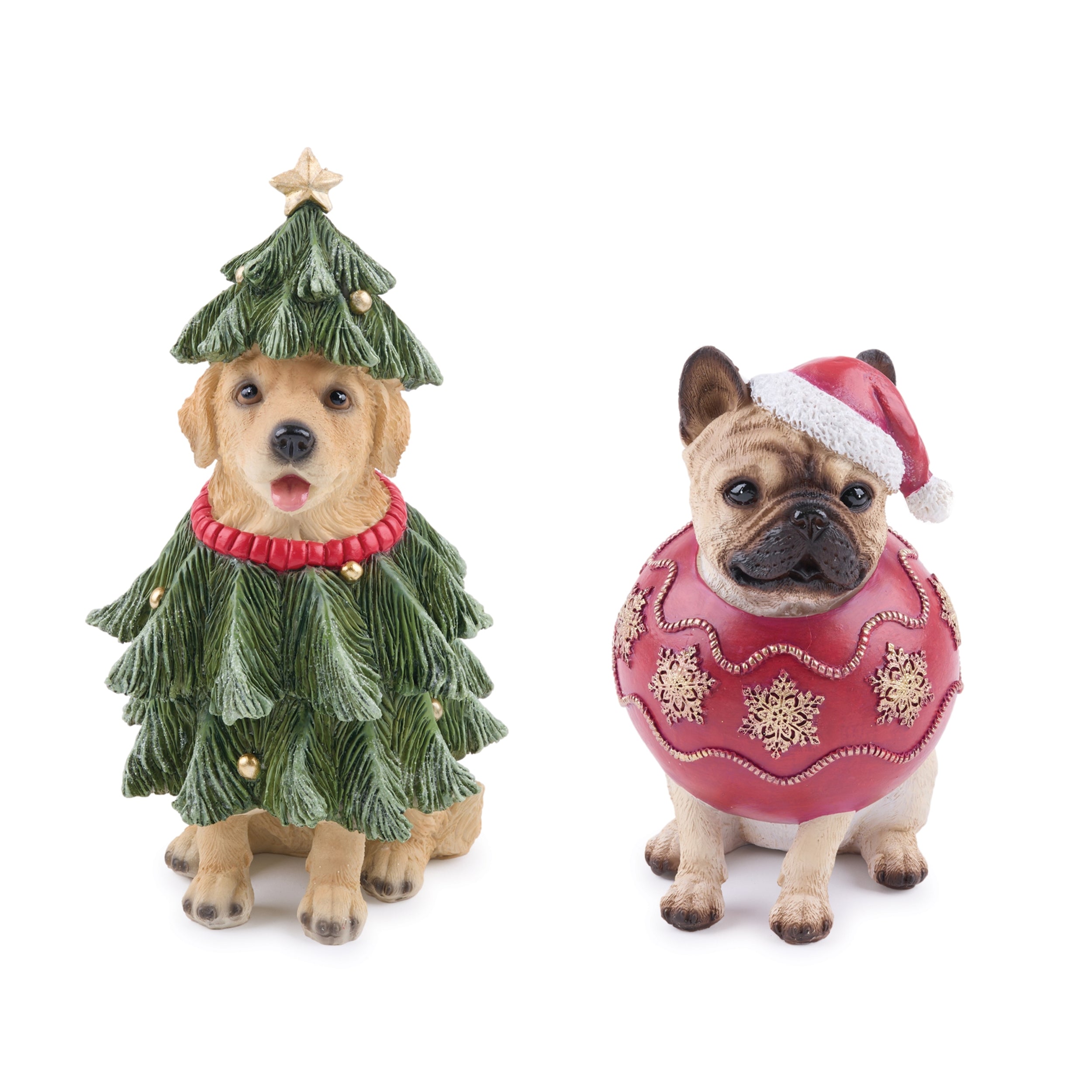 Holiday Dog Figurine (Set of 2)