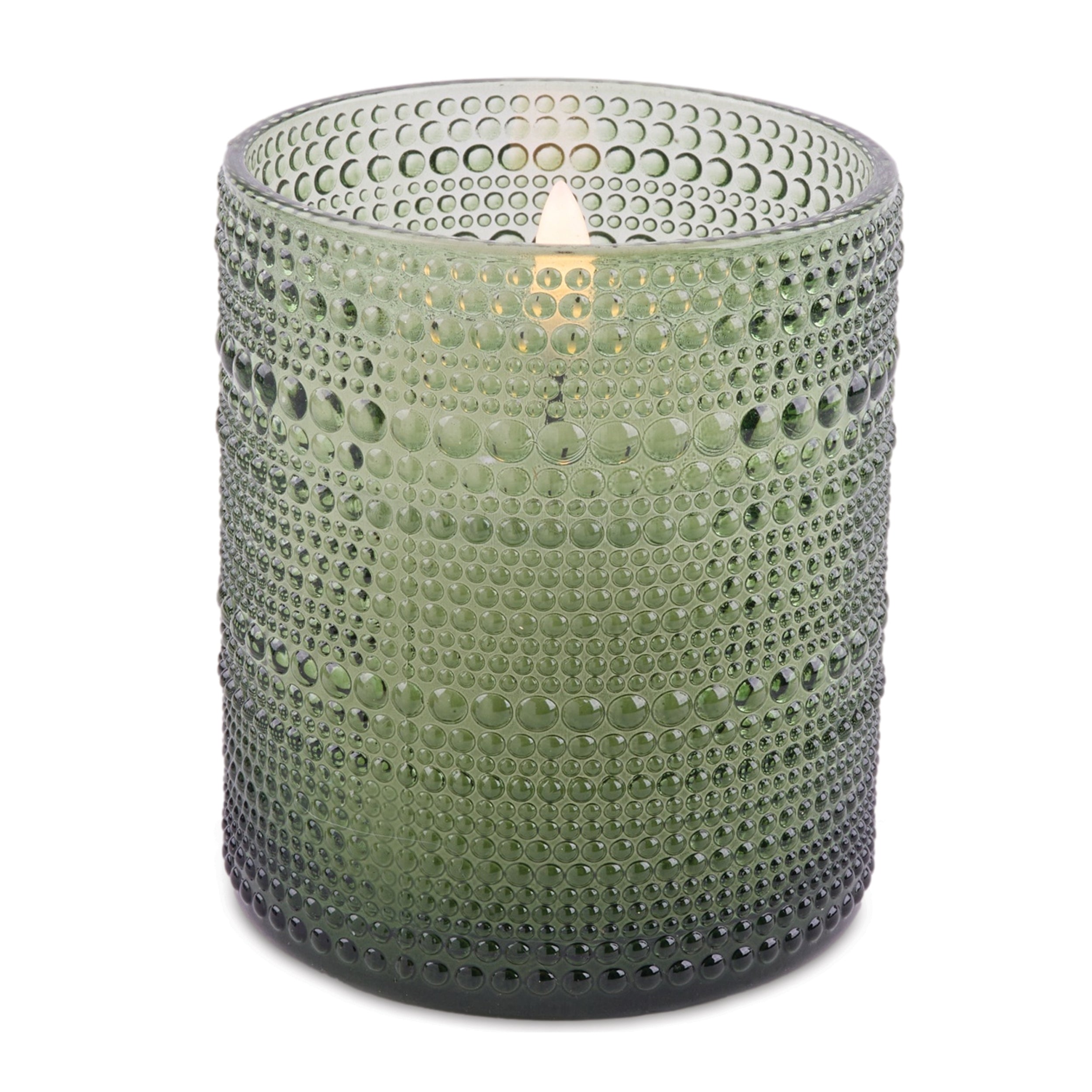 Soy Candle in Textured Glass Jar (Set of 2)
