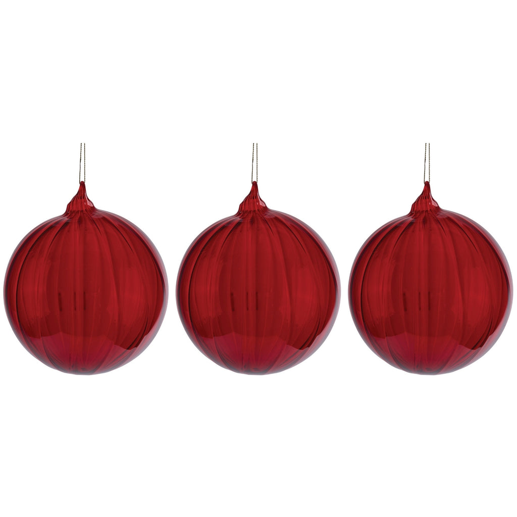 Oversized Glass Ball Ornament (Set of 3)