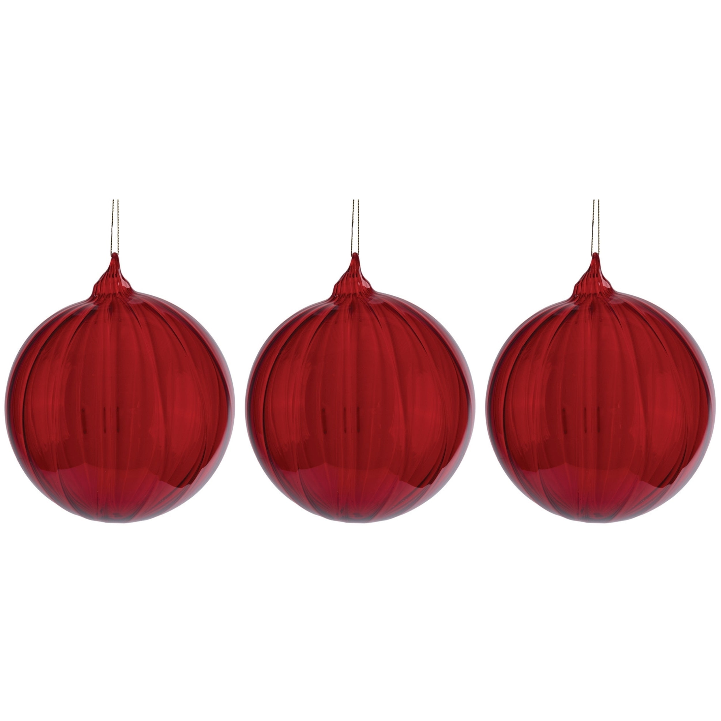 Oversized Glass Ball Ornament (Set of 3)