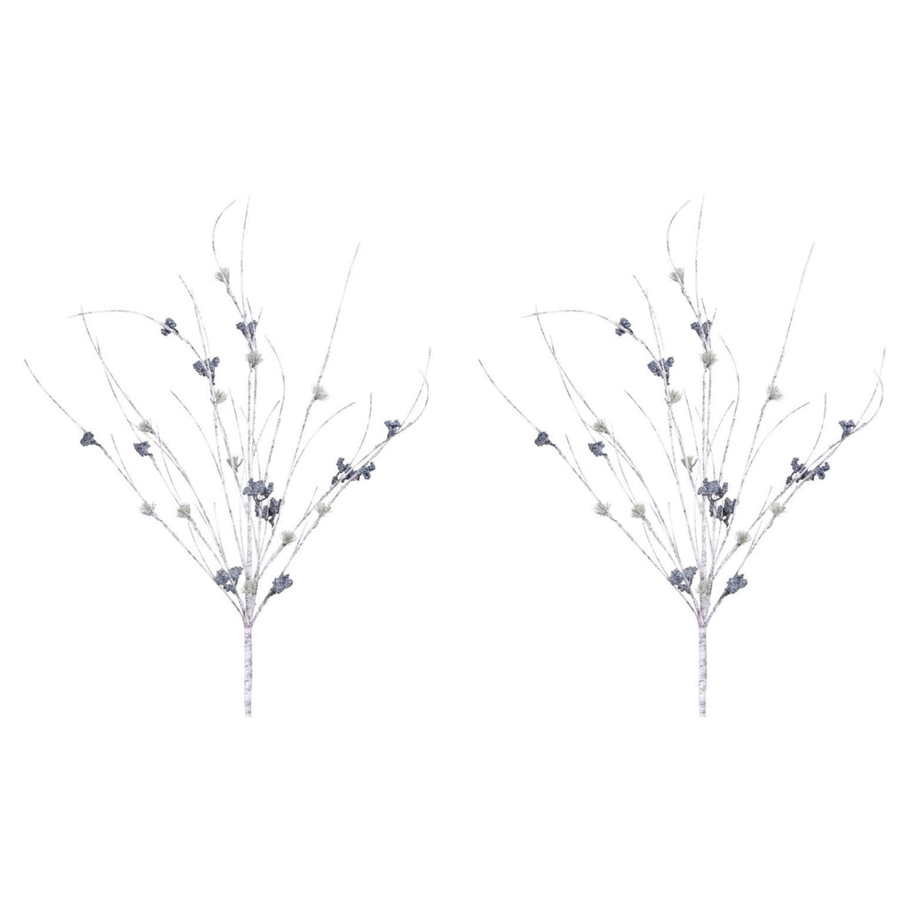 Birch Twig with Pine Spray (Set of 2)