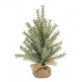 Glittered Pine Tree in Burlap 18"H
