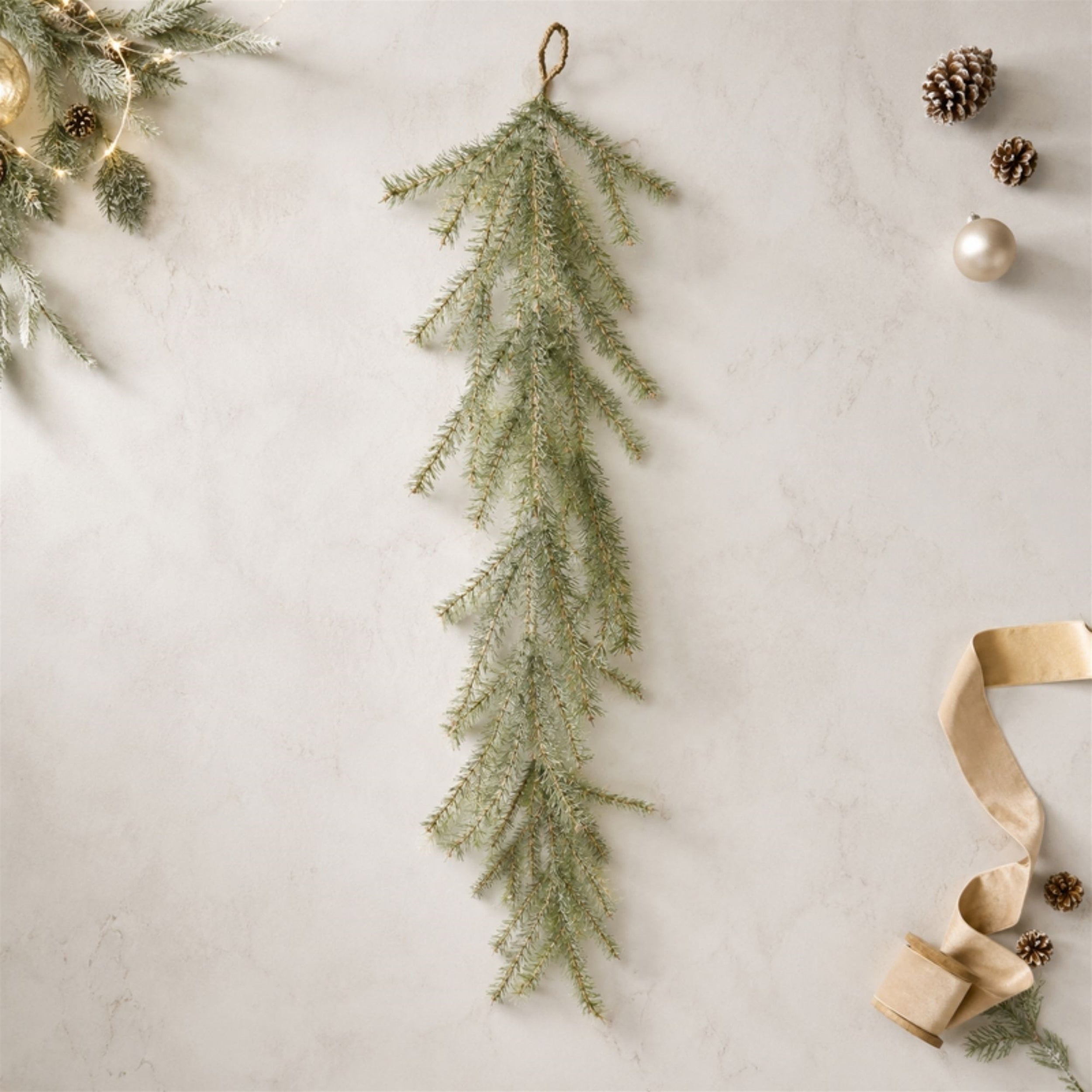 Glitter Pine Hanging Garland 48"